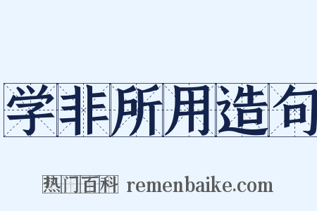 学非所用造句是什么意思的图片